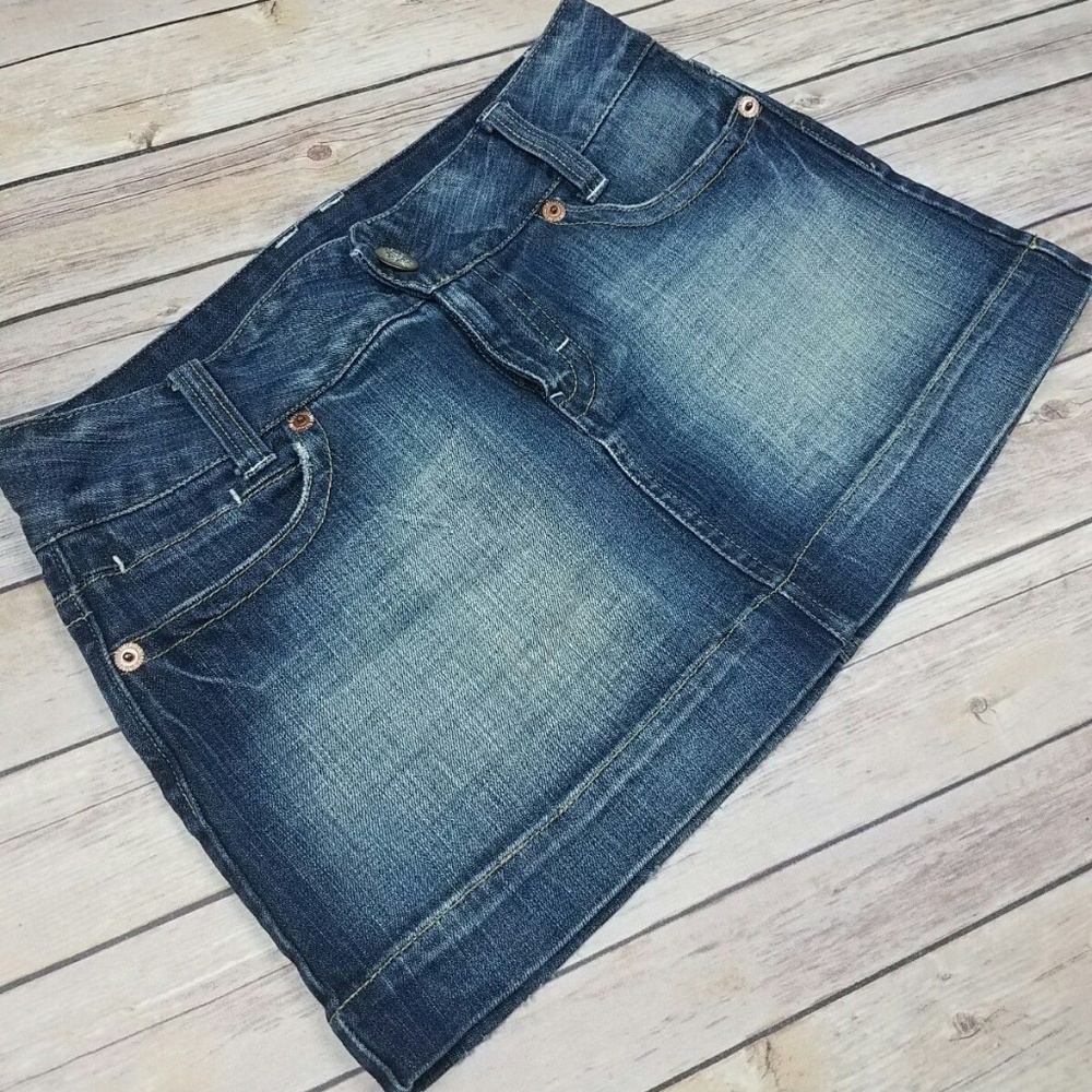 American Eagle Denim Skirt Mini Flap Pockets
